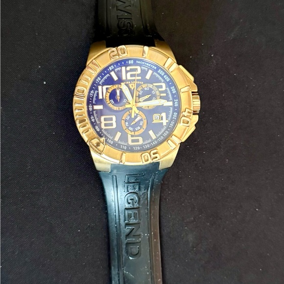 Men’s SWISS LEGEND BLUE DIAL WATCH / Not Working - Picture 3 of 5